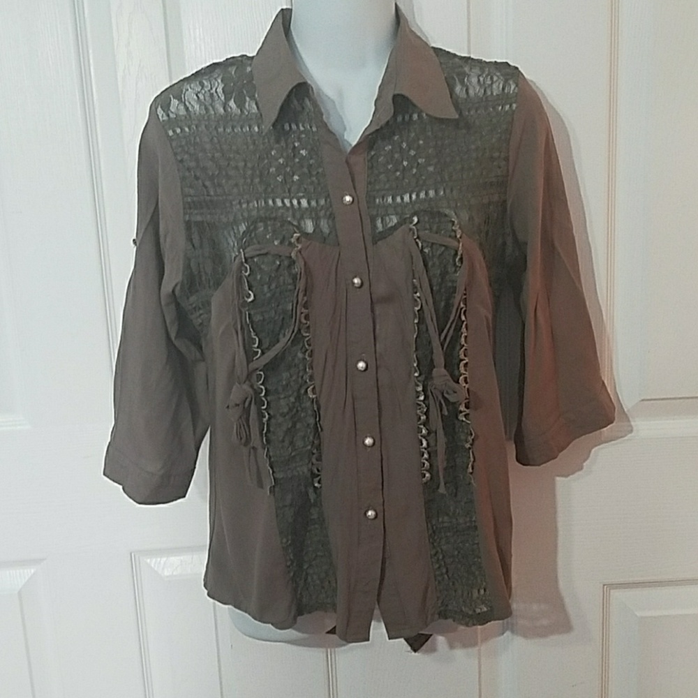 DVDN womens girls lace top size S, DV & DN Boho